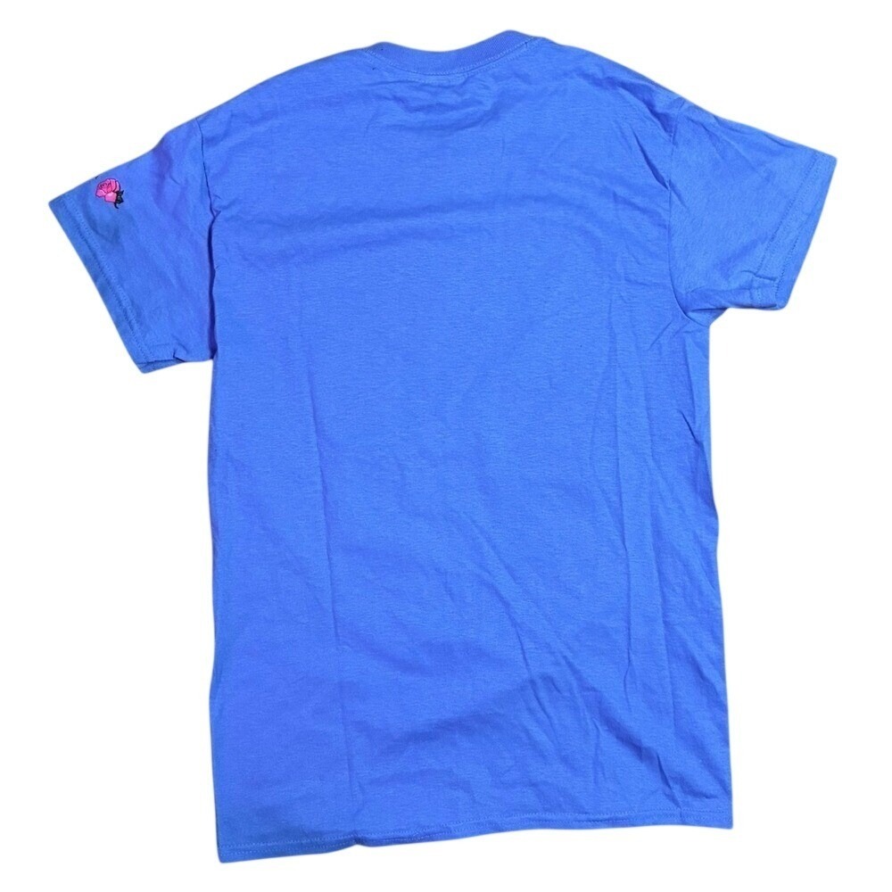 Graphic Tee Purple Blue Rose Folk Art Streetwear S NWT Graffiti Lotteria La Rosa - Picture 2 of 4